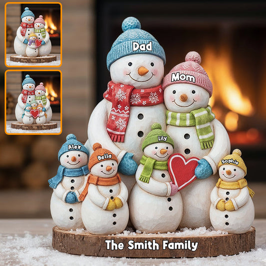 Merry Christmas - Personalized Family Custom Shaped Wood Plaque