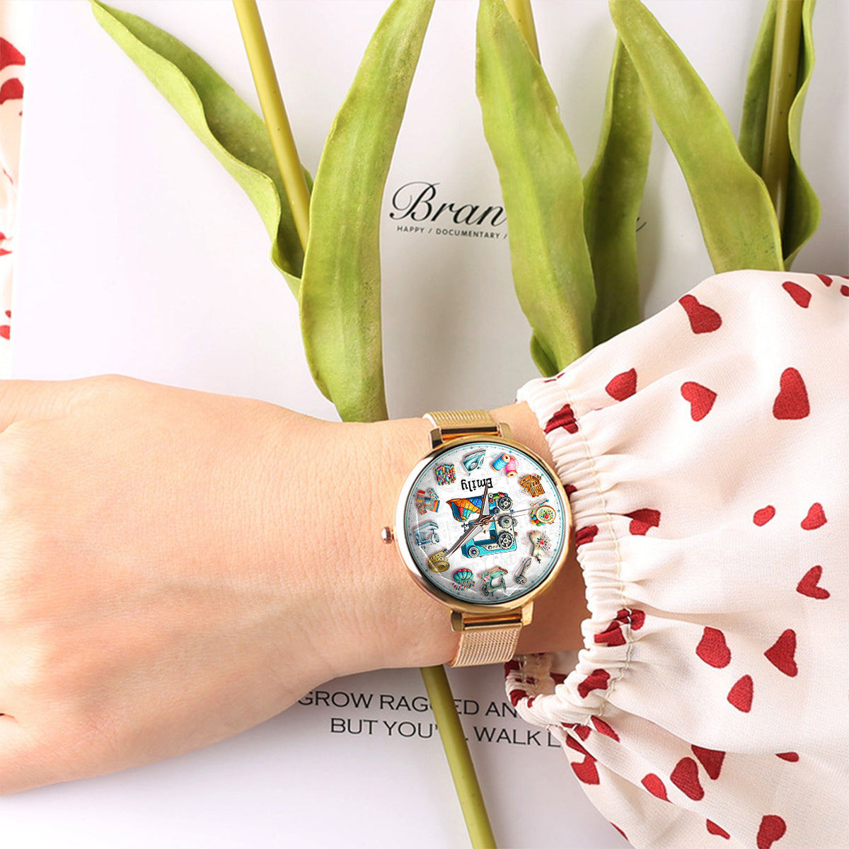 Sewing Is My Therapy - Personalized Sewing Women Hand Watch