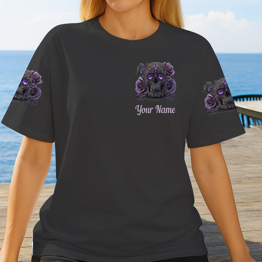 Sparkle Skull - Personalized Skull All Over Shirt