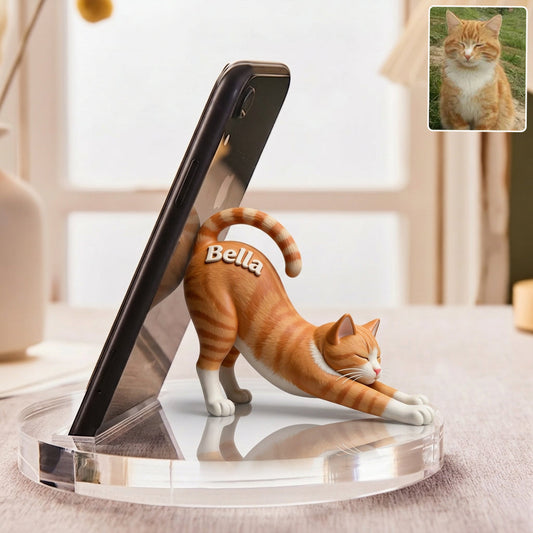Nice Stretch - Personalized Cat Phone/ Tablet Holder Stand