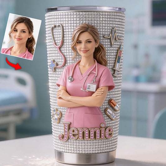 Nurse Bling Signature Tumbler - Personalized Nurse Tumbler