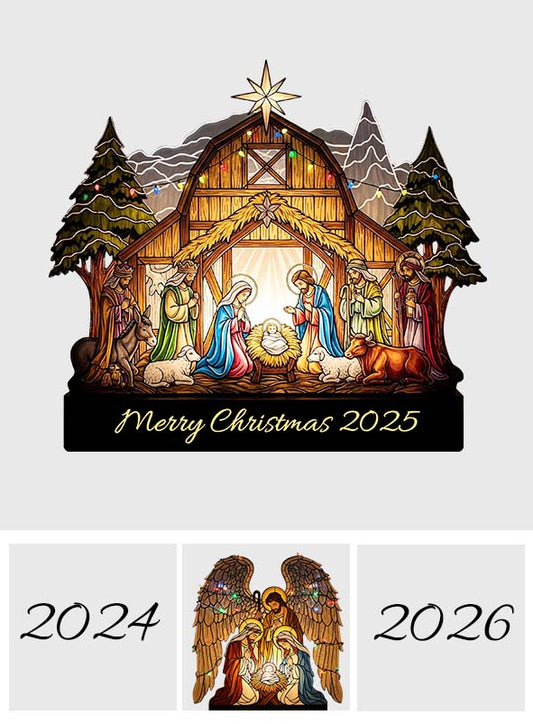 Merry Christmas - Personalized Christian Acrylic LED Night Light
