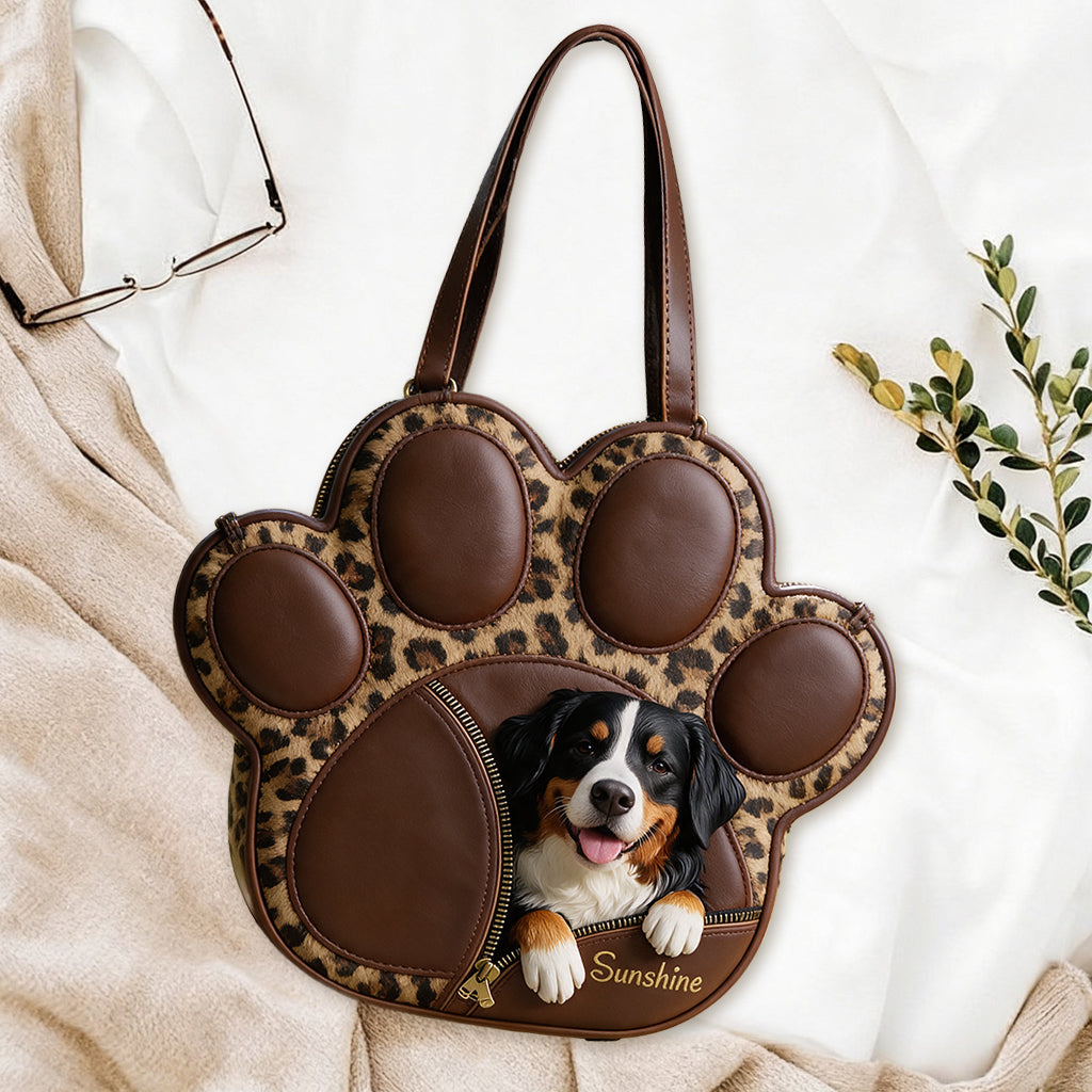 Cute Dog Paws - Personalized Dog Custom Shape Tote Bag