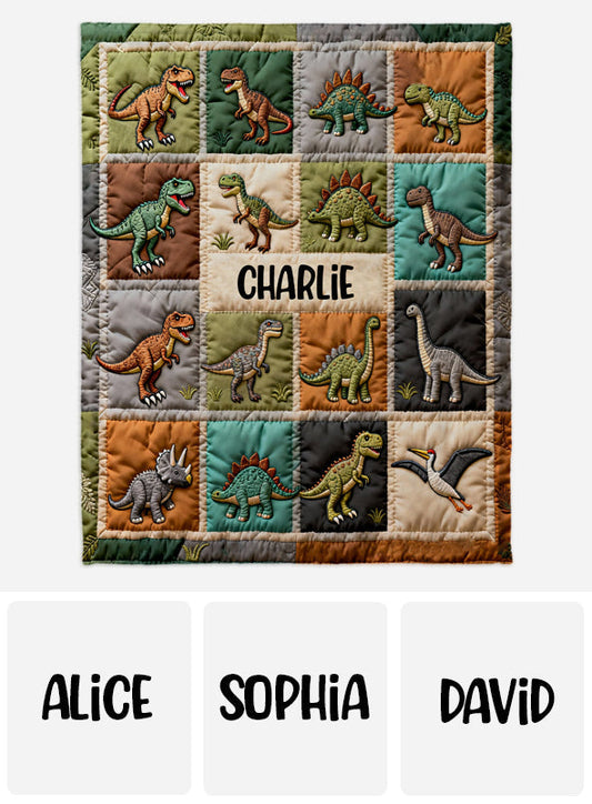 Love Dinosaur - Personalized Kid Blanket