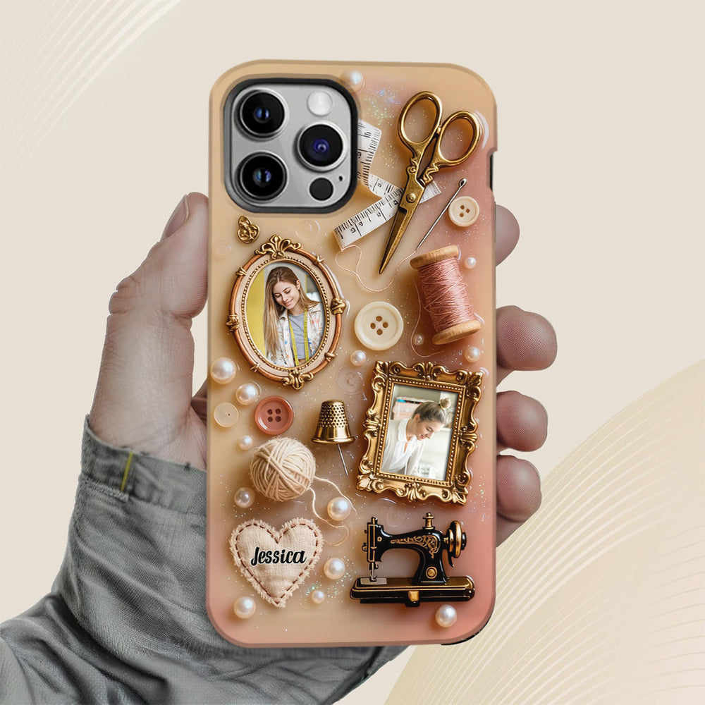 Love Sewing - Personalized Sewing Full Print Phone Case
