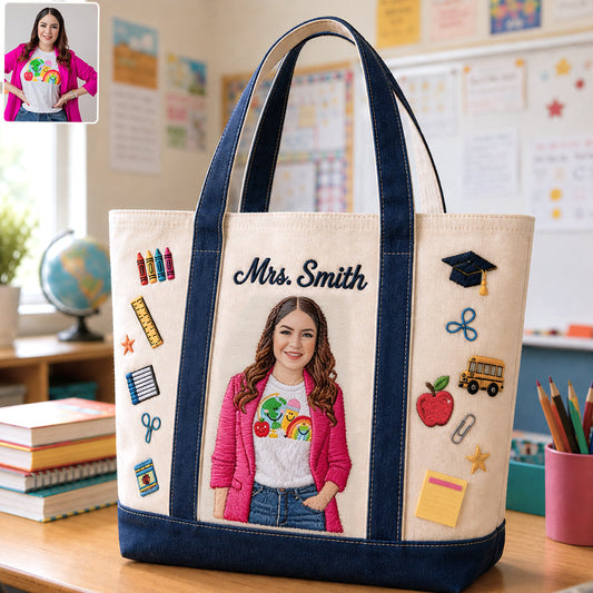 Teacher Appreciation - Personalized Teacher Quilted Tote Bag