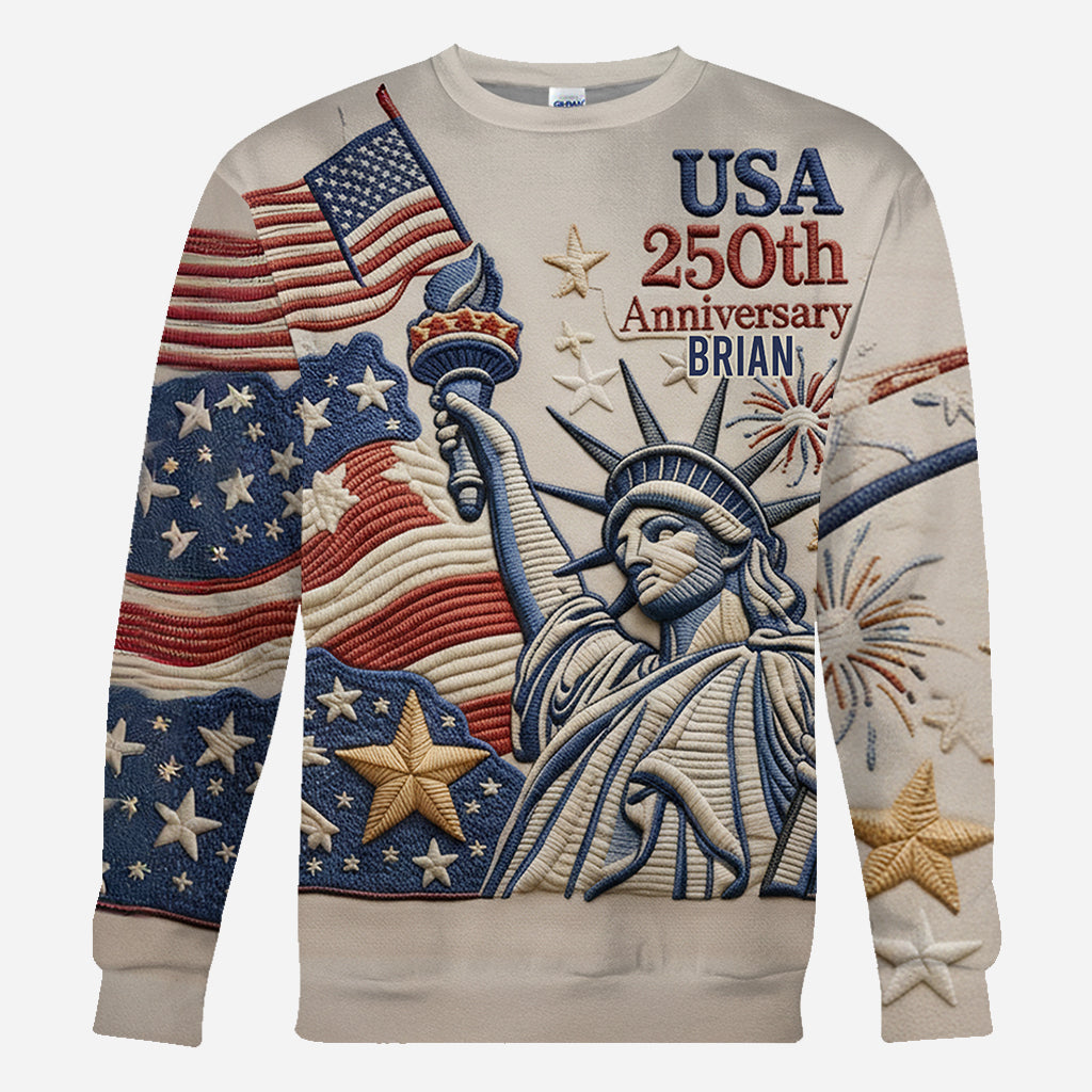 US 250th Anniversary - Personalized Pontoon All Over Shirt