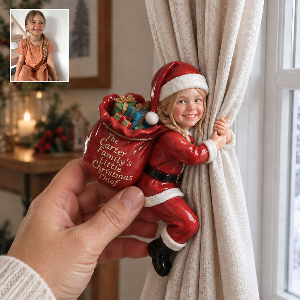 Santa's Helper - Personalized Kid Curtain Tieback