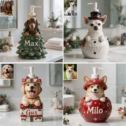 Pet Christmas Bathroom Decor - Personalized Dog Pump Dispenser