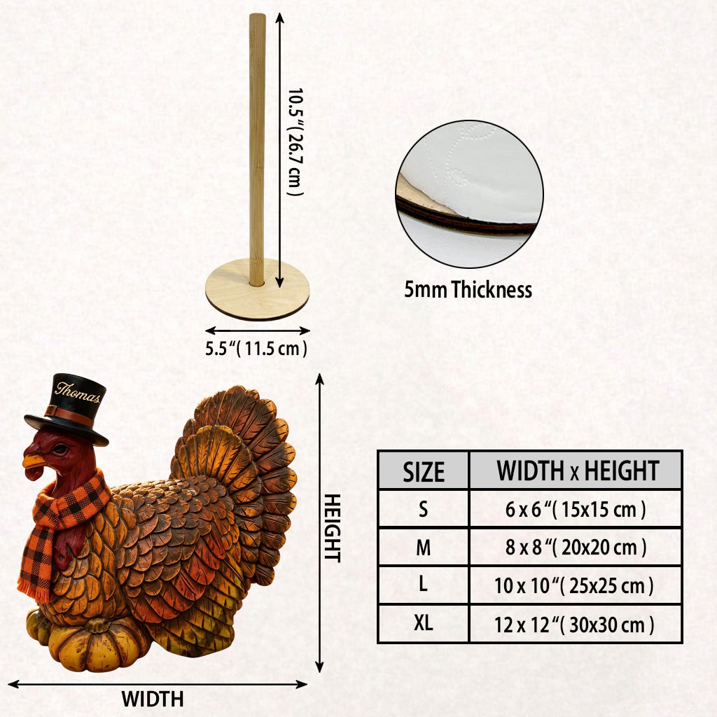 Thanksgiving Turkey Decoration - Personalized Thanksgiving Paper Towel Stand