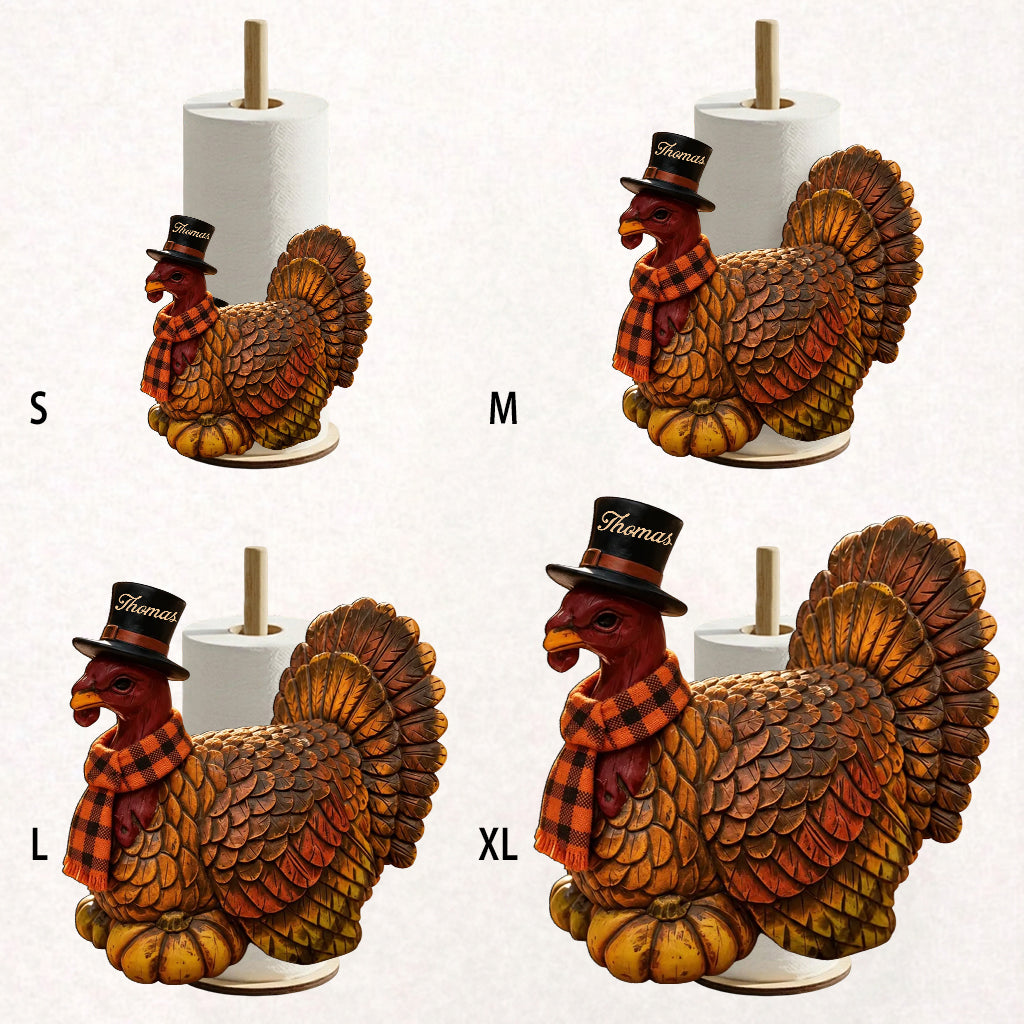 Thanksgiving Turkey Decoration - Personalized Thanksgiving Paper Towel Stand