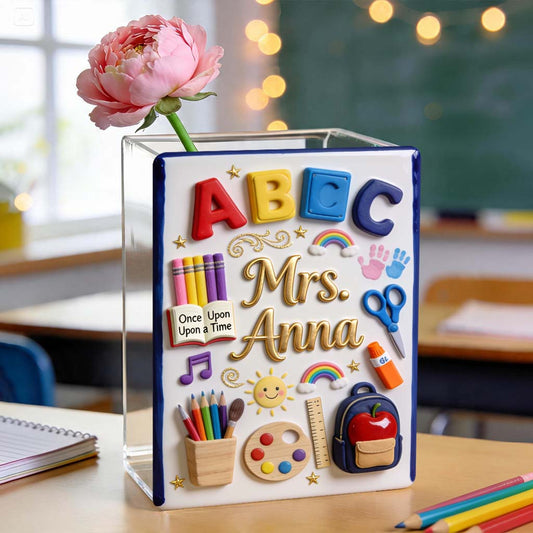 Teacher Gifts - Personalized Teacher Acrylic Pot