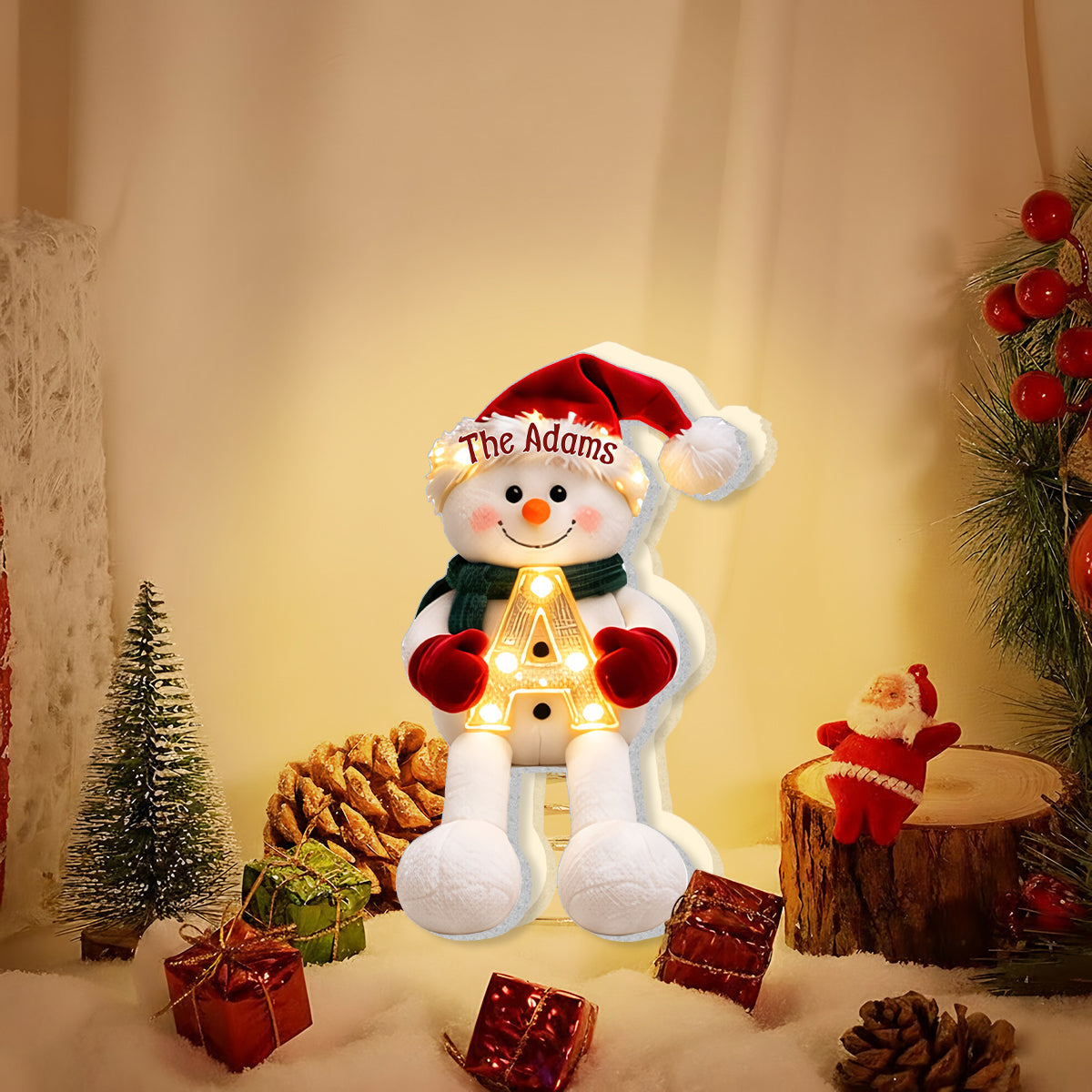 Merry Christmas - Personalized Family LED Light Tree Topper