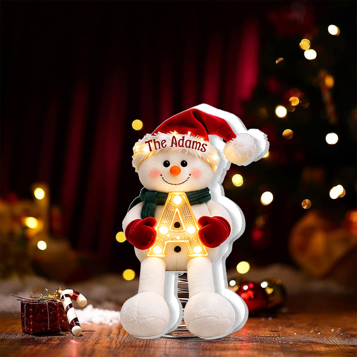 Merry Christmas - Personalized Family LED Light Tree Topper