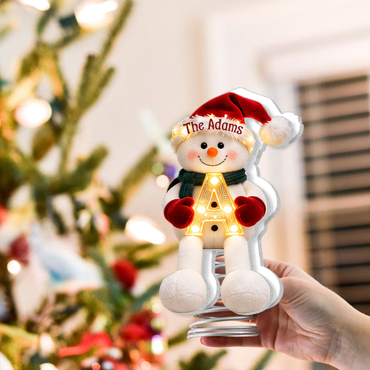 Merry Christmas - Personalized Family LED Light Tree Topper