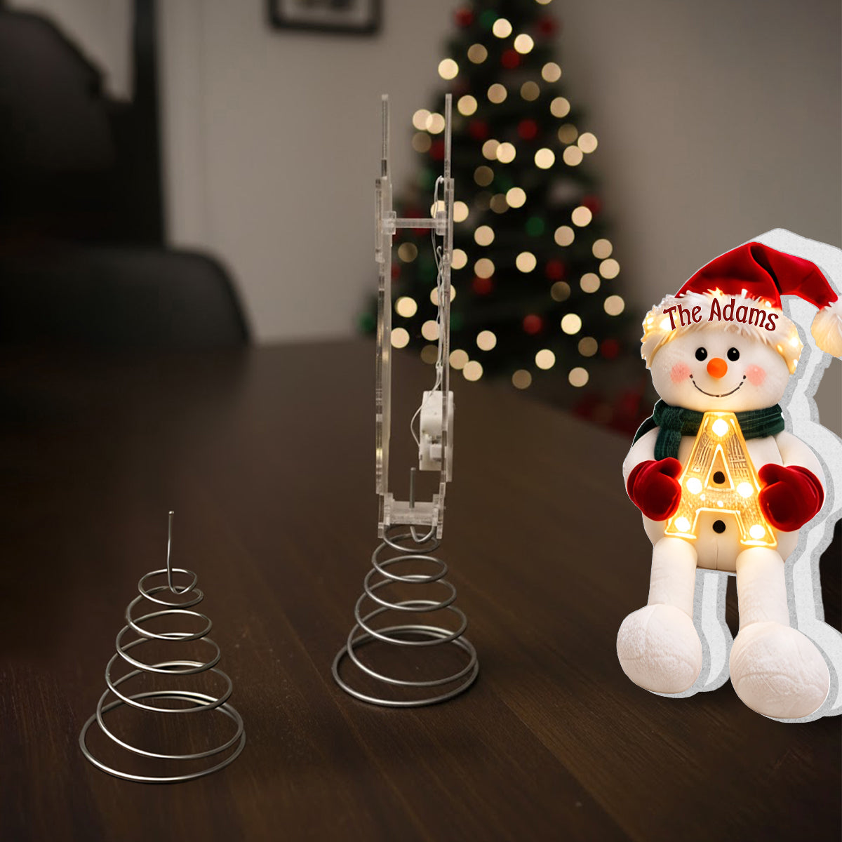 Merry Christmas - Personalized Family LED Light Tree Topper