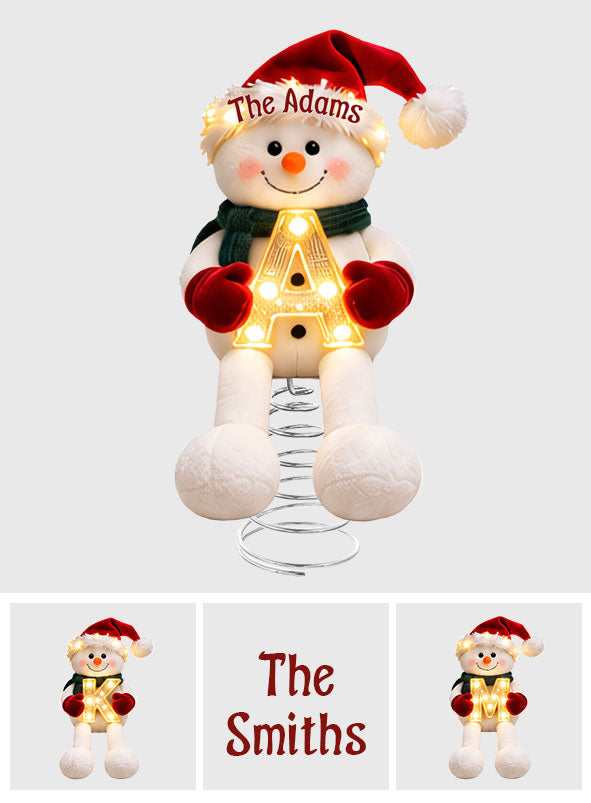 Merry Christmas - Personalized Family LED Light Tree Topper