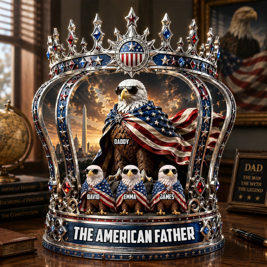 The American Father - Personalized Father Custom Shaped Acrylic Plaque