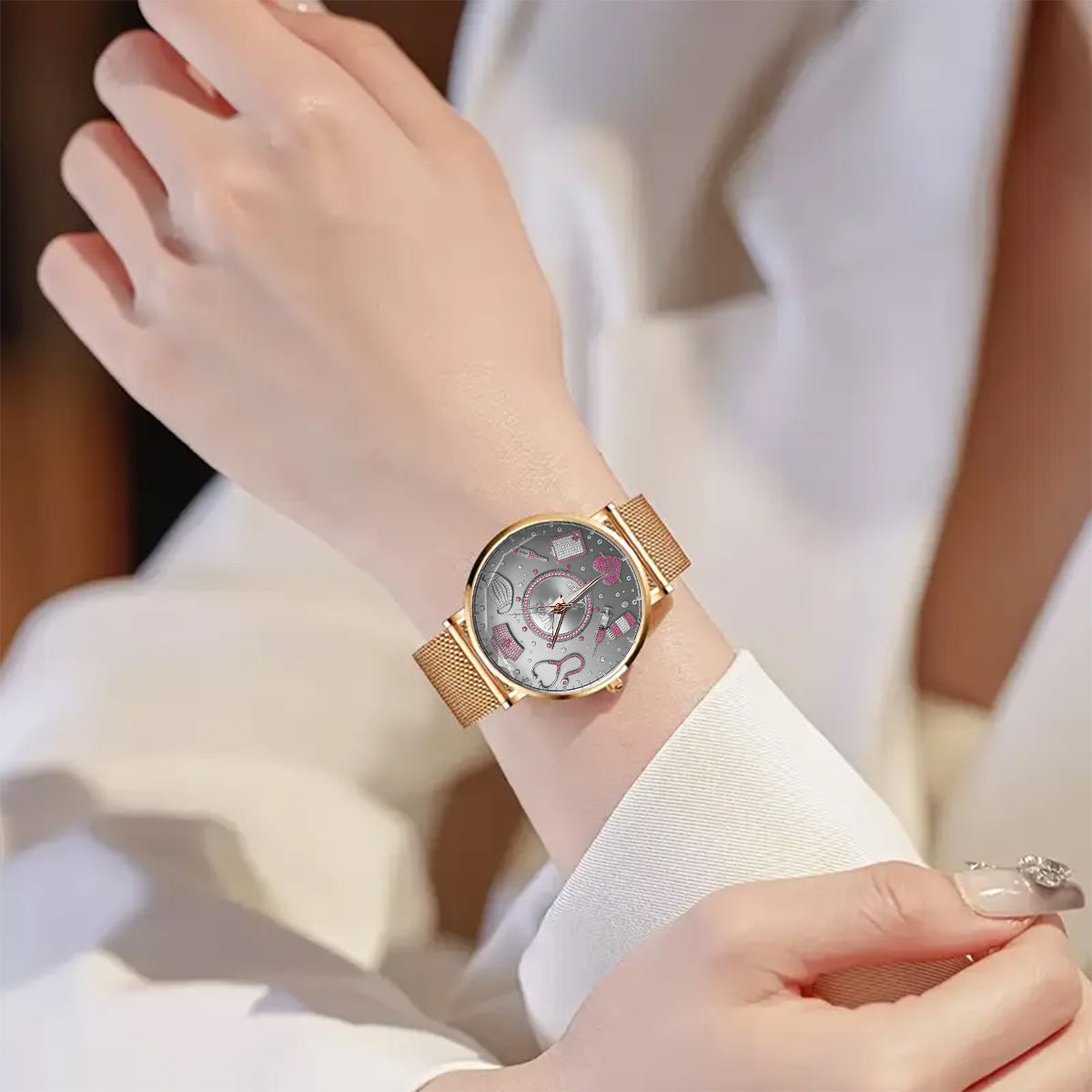 Love Nurse Life - Personalized Nurse Women Hand Watch