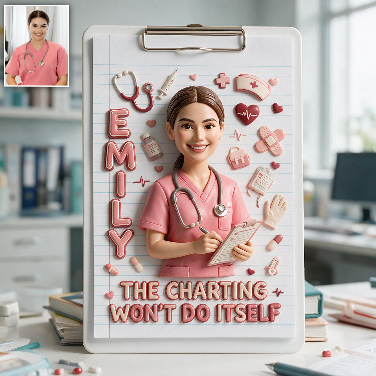 The Charting Won’t Do Itself - Personalized Nurse Clipboard