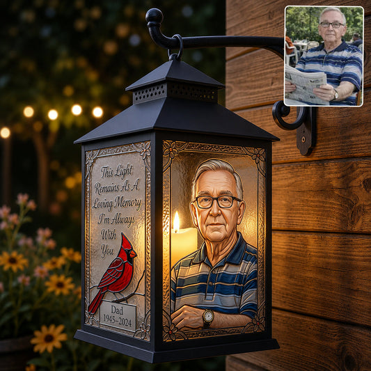 This Light Remains As A Loving Memory - Personalized Memorial Candle Lantern