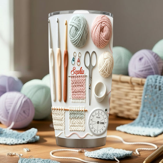 Love Crocheting - Personalized Crocheting Tumbler