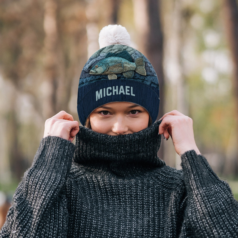 Love Fishing - Personalized Fishing Beanie Hat