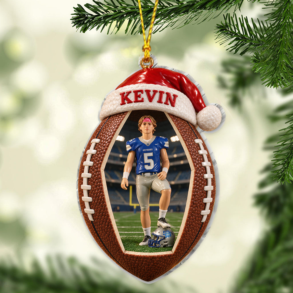 Love Football - Personalized Football Ornament