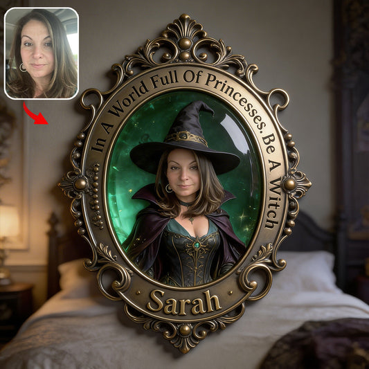 Magic Witch - Personalized Witch Cut Metal Sign