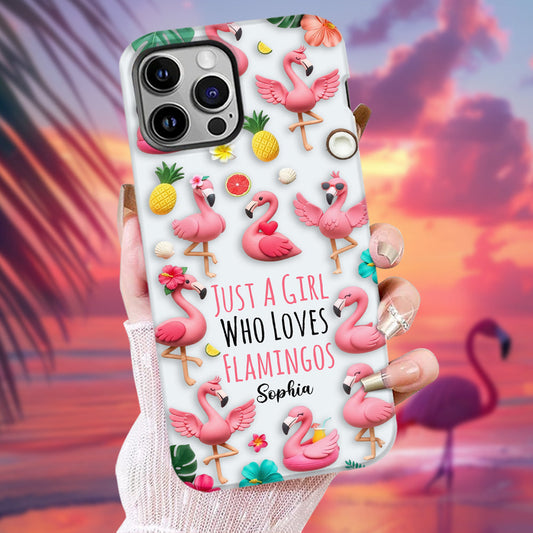 Love Flamingos - Personalized Flamingo Full Print Phone Case
