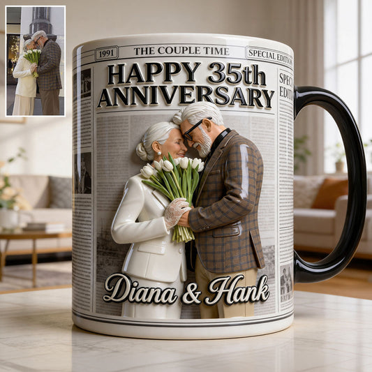 The Anniversary Times - Personalized Couple Accent Mug