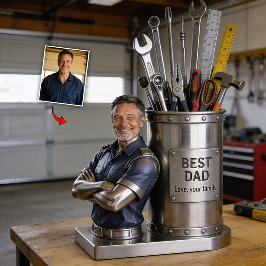 Mechanic Tools Box - Father's Day Gift - Personalized Father Acrylic Pot