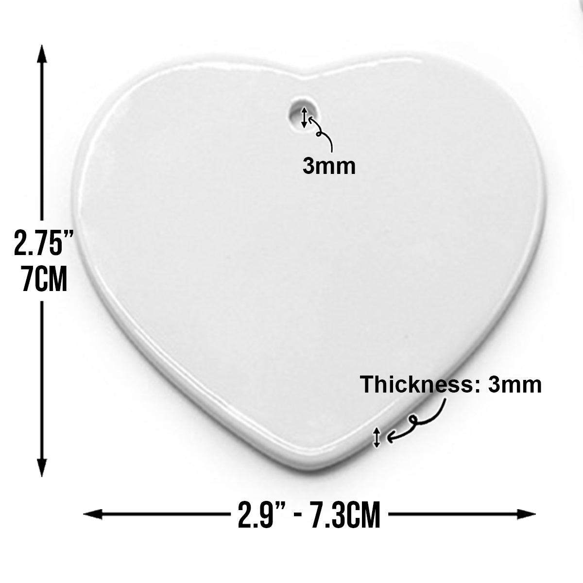 To My Partner In Crime - Personalized Bestie Ceramic Heart Ornament