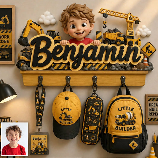 Unique Custom Name Gift For Kids - Personalized Kid Custom Shaped Hanging Rack