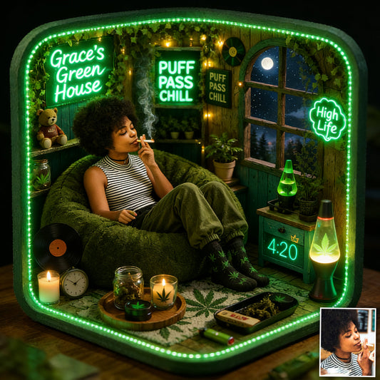Stoner Gift - Personalized Weed Acrylic LED Night Light