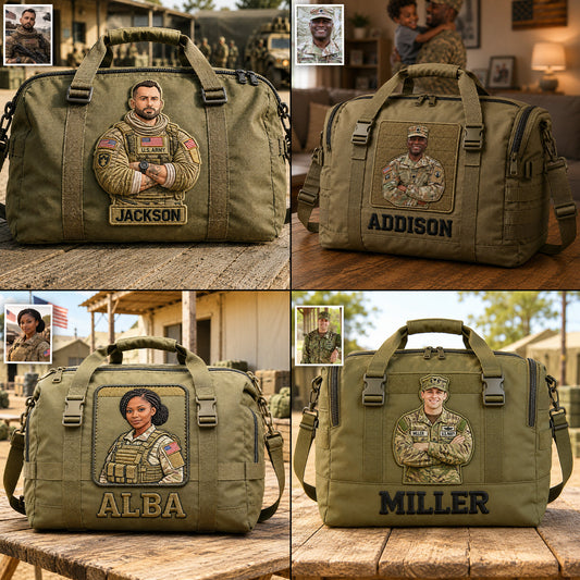 Thank You For Your Service - Personalized Veteran Duffle Bag