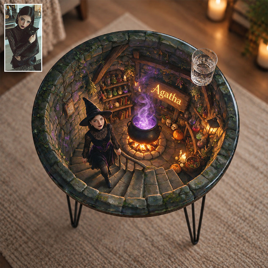 Witch's Secret Chamber - Personalized Witch Table Custom Shape