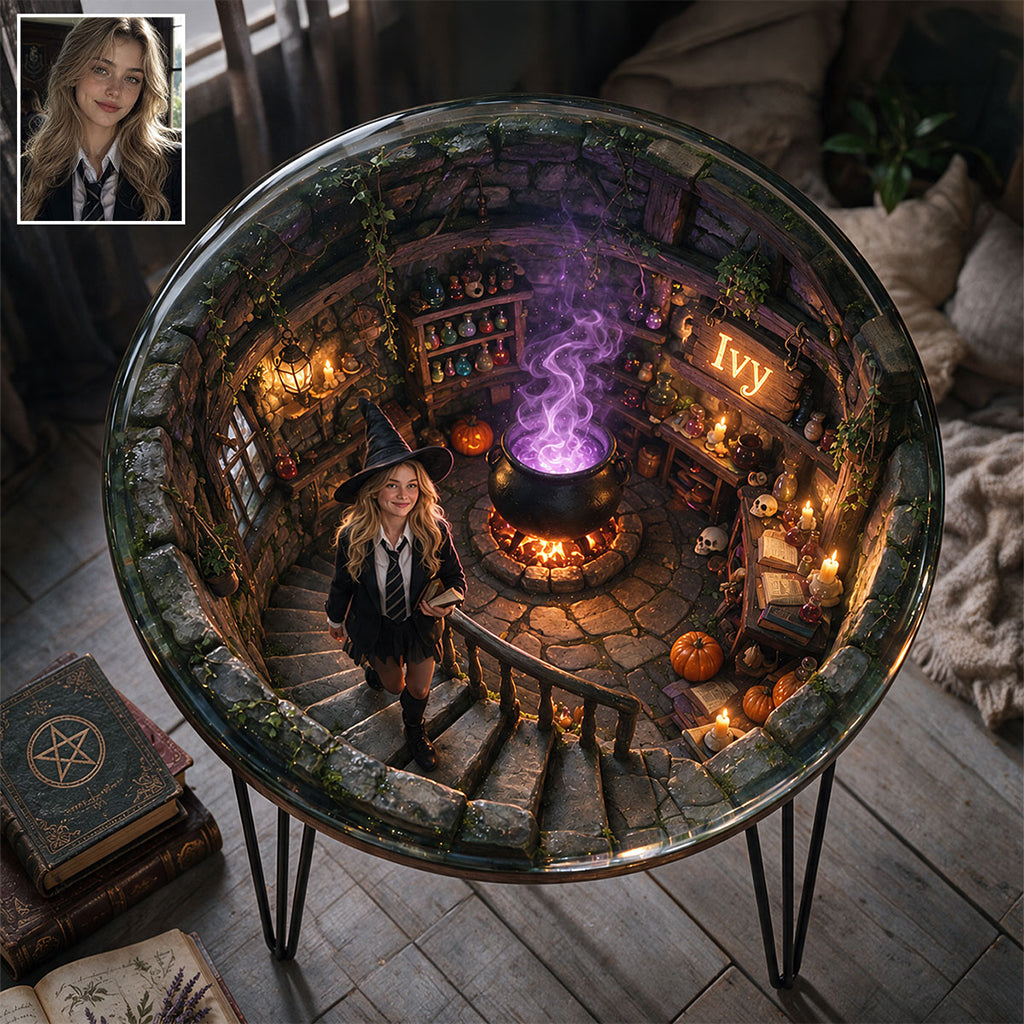 Witch's Secret Chamber - Personalized Witch Table Custom Shape