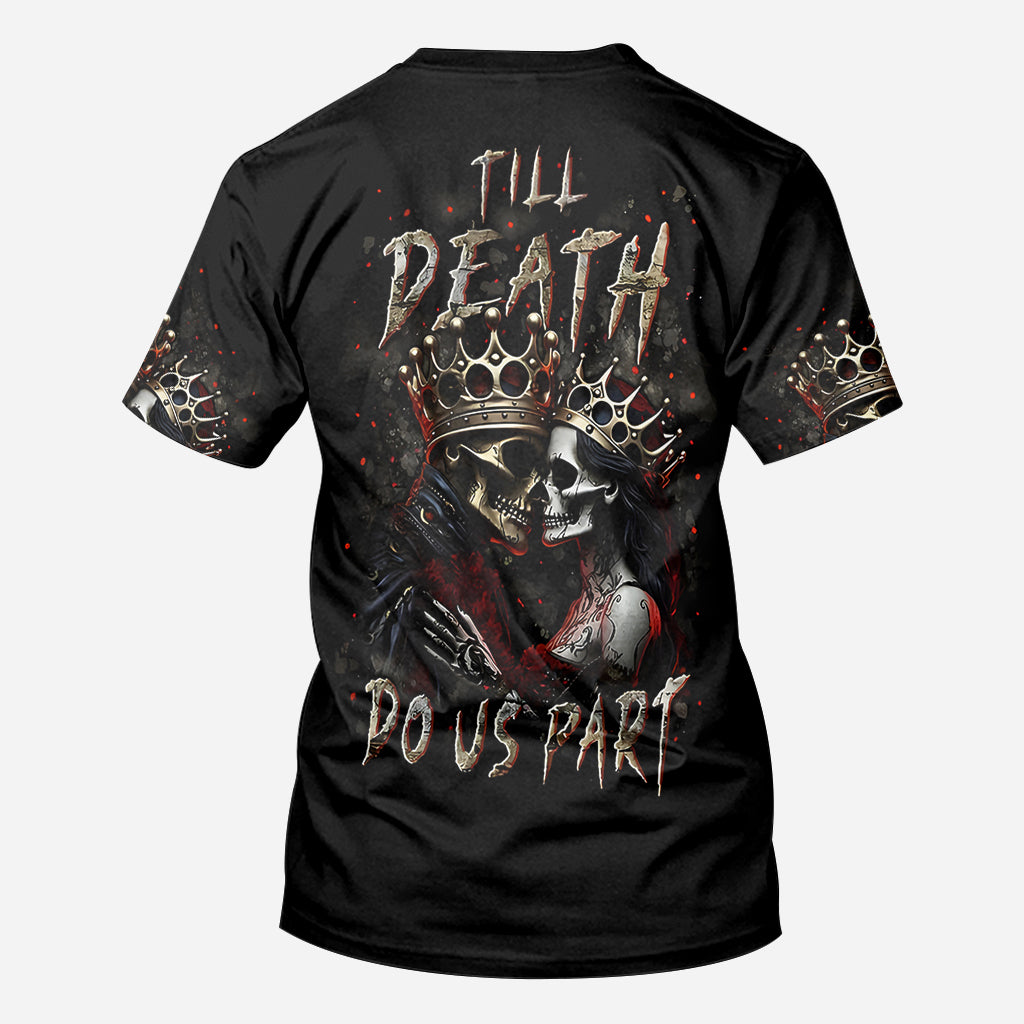 Til Death Do Us Part - Personalized Couple All Over Shirt
