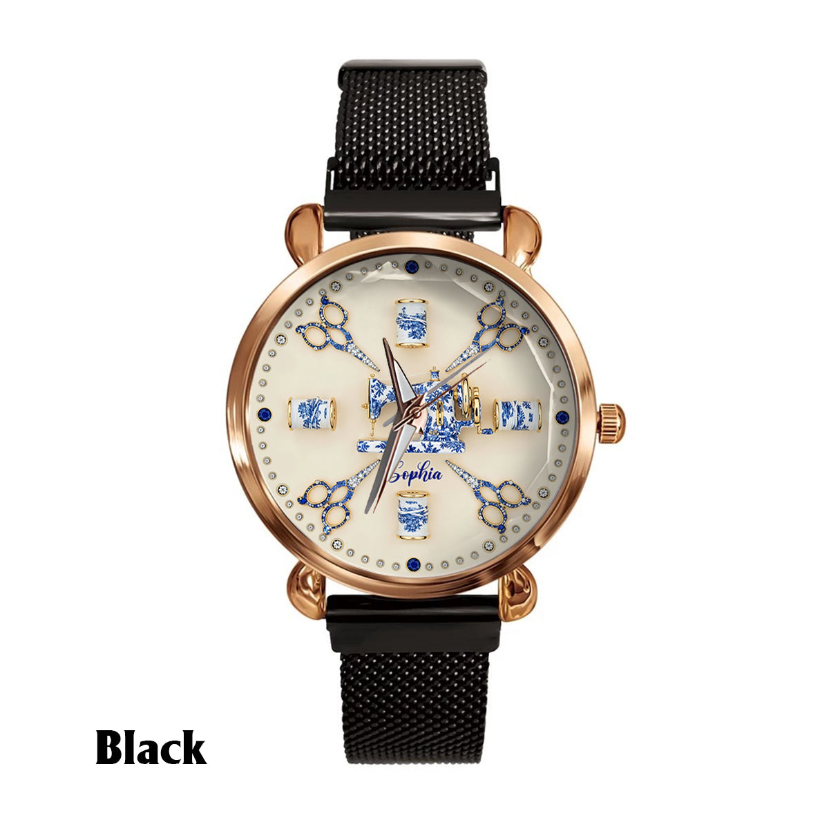 Sewing Toile de Jouy - Personalized Sewing Women Hand Watch