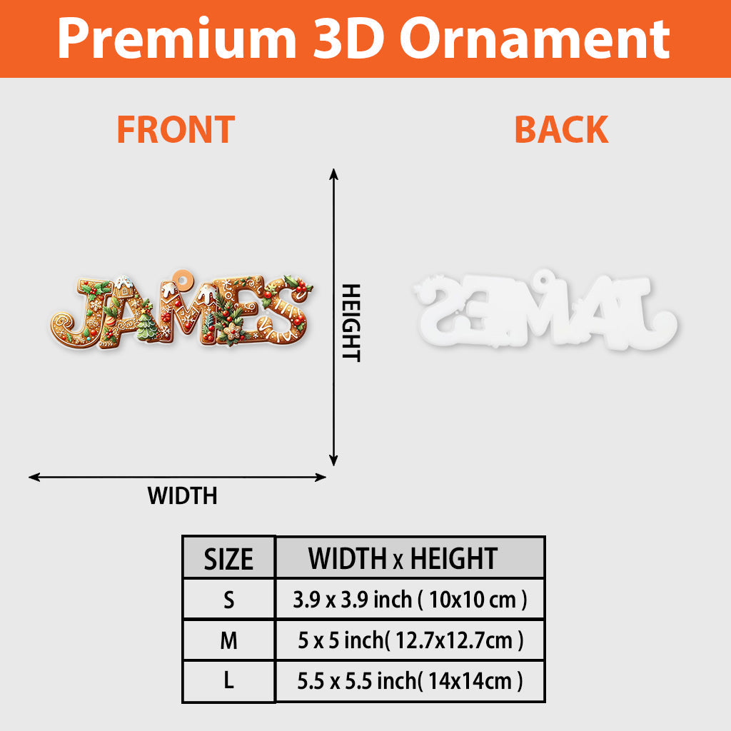 Merry Grinchmas - Personalized Family Premium 3D Ornament
