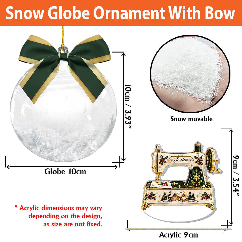 Love Sewing - Personalized Sewing Premium 3D Ornament