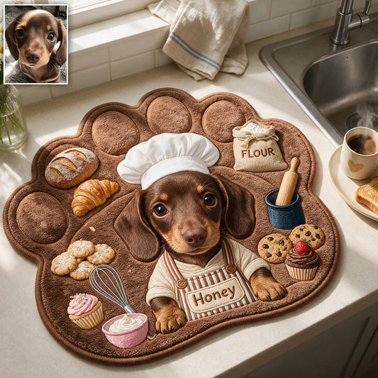 Baking Because Murder Is Wrong - Personalized Dog Drying Mat
