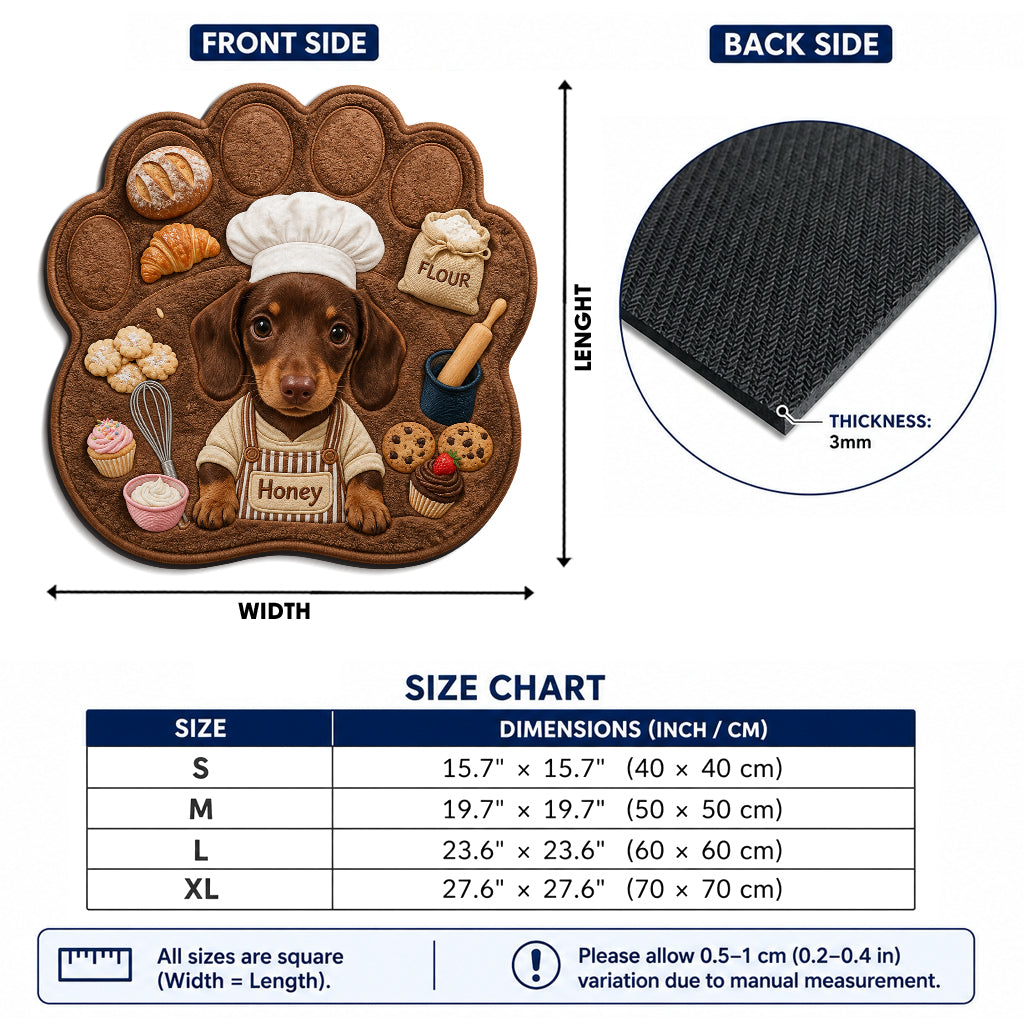 Baking Because Murder Is Wrong - Personalized Dog Drying Mat