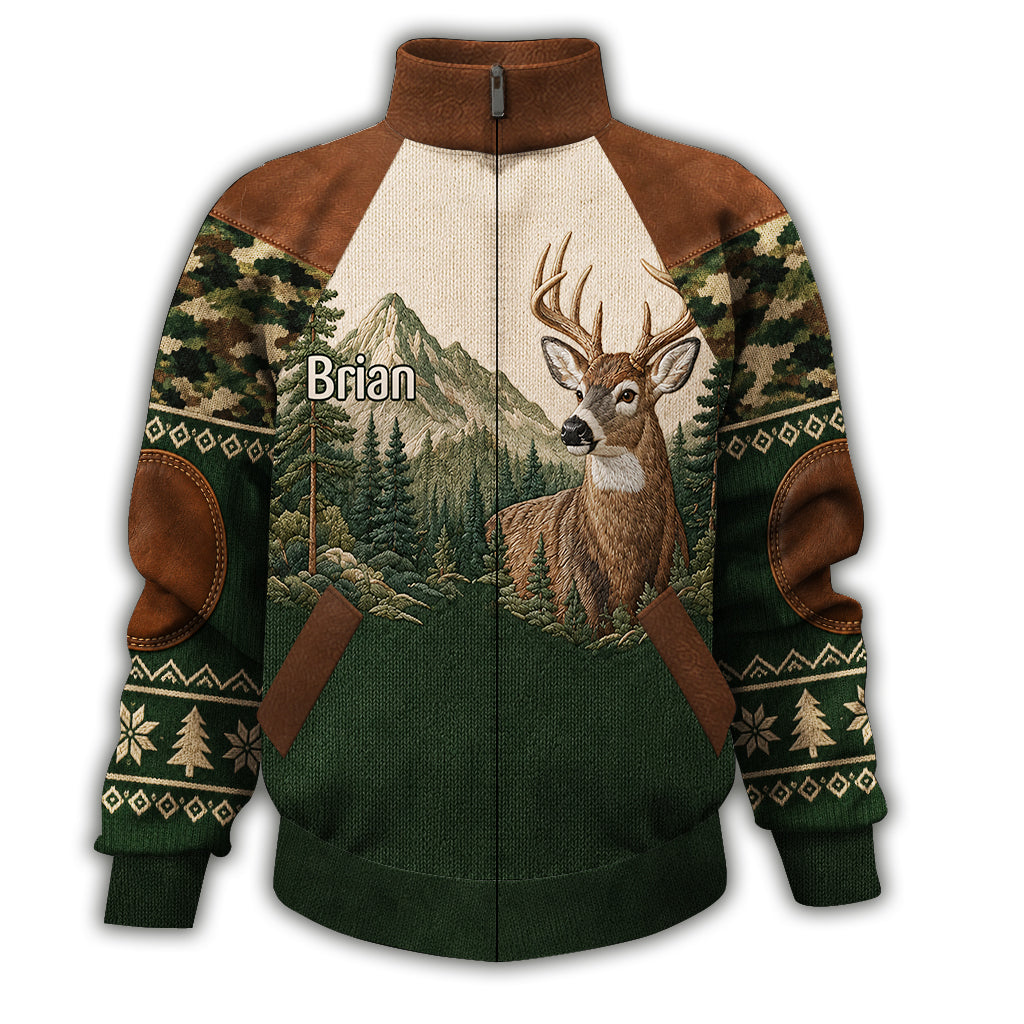 Deer Hunting - Personalized Hunting Zip Jacket