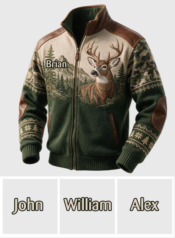 Deer Hunting - Personalized Hunting Zip Jacket