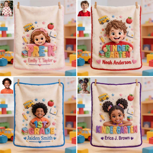 Perfect Back To School Gift - Personalized Kid Blanket