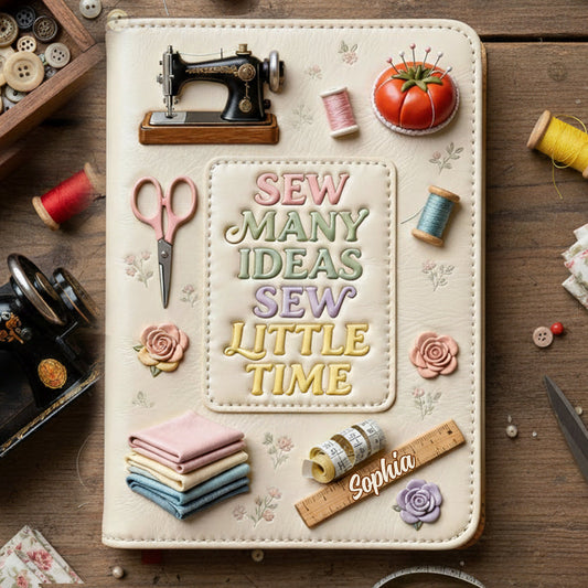 Sew Many Ideas - Personalized Sewing Leather Journal