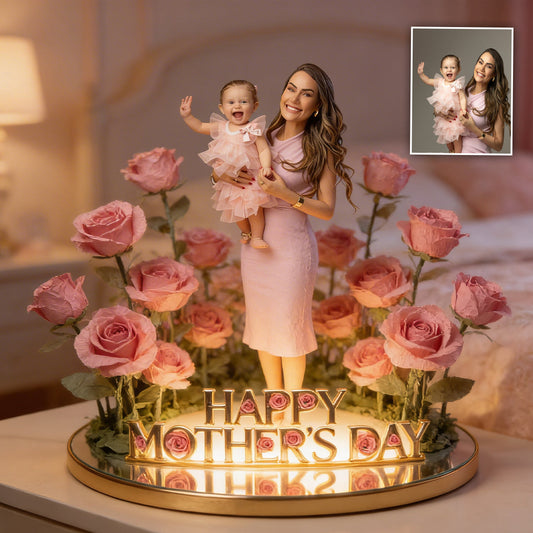 Mother Grandmother's Garden - Personalized Mother Acrylic LED Night Light