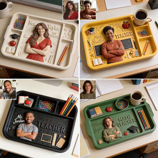 Teach With Love - Personalized Teacher Catch-All Tray